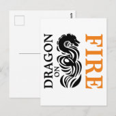 Dragon on Fire Postkarte (Vorne/Hinten)