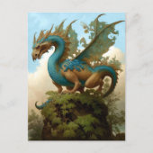 Dragon on Hill Fantasy Postcard Postkarte (Vorderseite)