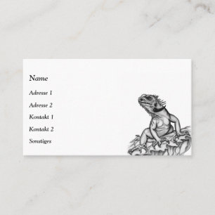 Dragon on Rock , Schwarzweiß Design Visitenkarte
