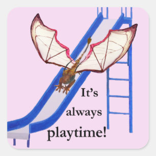 Dragon on Slide Quadratischer Aufkleber