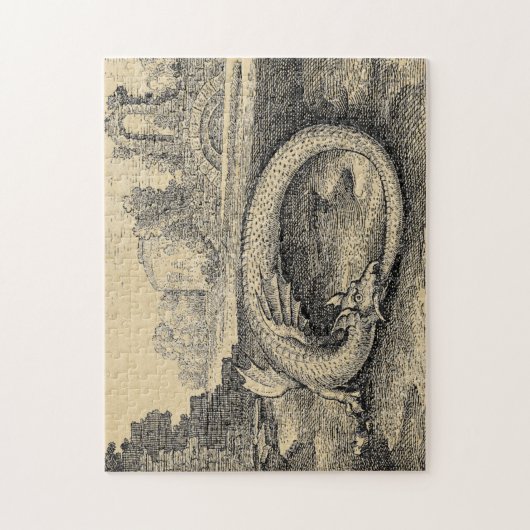 Dragon Ouroboros Serpent Puzzle (Vertikal)