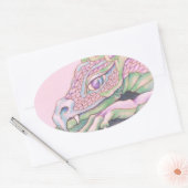 Dragon Ovaler Aufkleber (Umschlag)