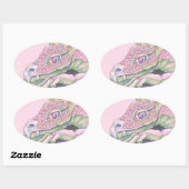 Dragon Ovaler Aufkleber (Blatt)