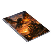 Dragon Over Duskfall Castle Notizblock (Rechte Seite)