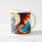 Dragon Over Village Coffee Tasse (Vorderseite Rechts)