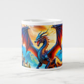 Dragon Over Village Coffee Tasse (Vorderseite)