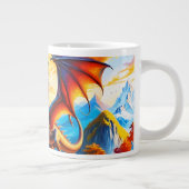 Dragon Over Village Coffee Tasse (Rechts)