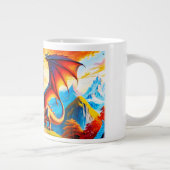 Dragon Over Village Coffee Tasse (Rechts)