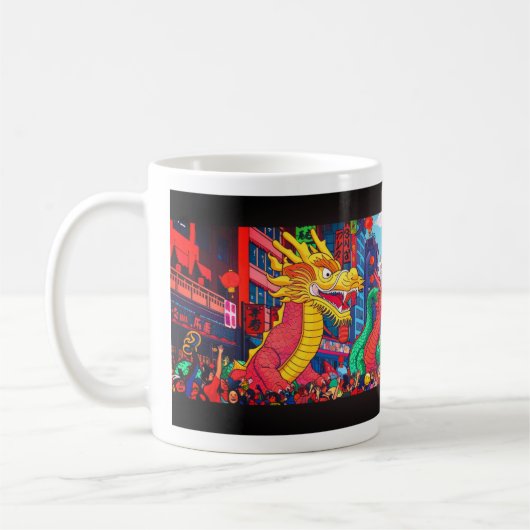 Dragon Parade - Design 3 Kaffeetasse (Links)
