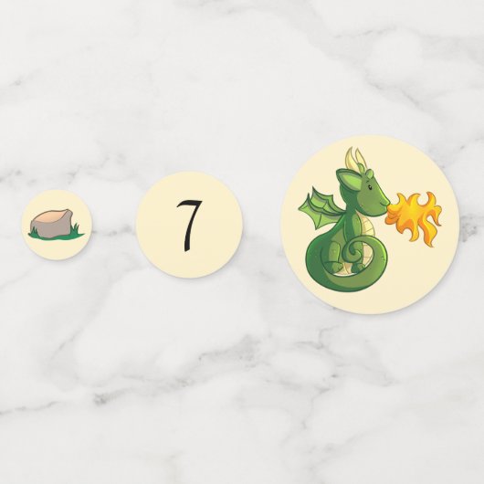 Dragon Party Confetti Tischdekor Konfetti (Rückseiten)