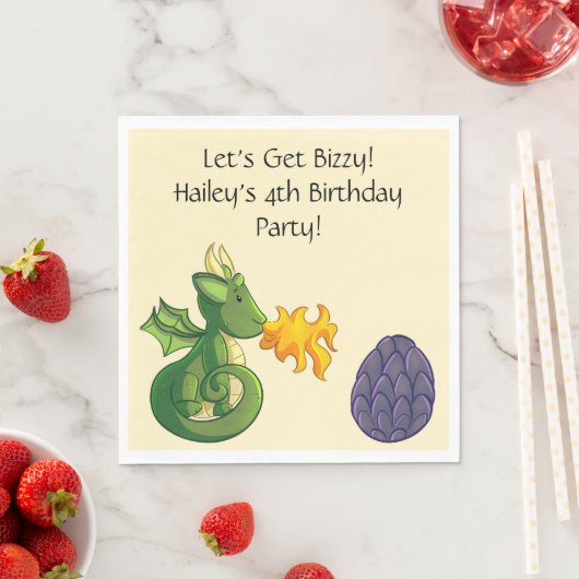 Dragon Party Personalisiert Napkins Serviette (Beispiel)