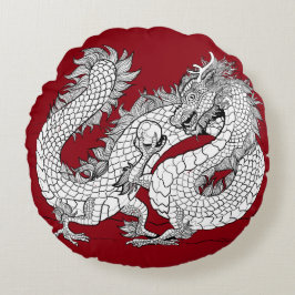 Dragon Pearl Rundes Kissen