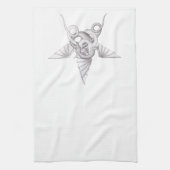 Dragon Pentagram Geschirrtuch (Vertikal)