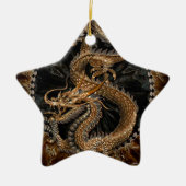Dragon Pentagram Keramik Ornament (Vorne)