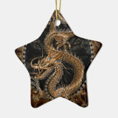 Dragon Pentagram Keramik Ornament (Links)
