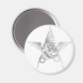 Dragon Pentagram Magnet (Vorderseite/Rückseite)