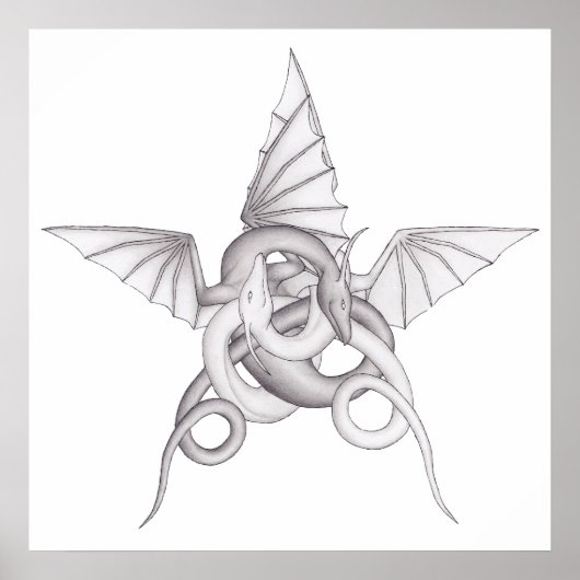 Dragon Pentagram Poster (Vorne)