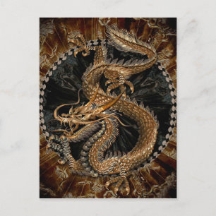 Dragon Pentagram Postkarte