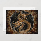 Dragon Pentagram Postkarte (Vorne/Hinten)