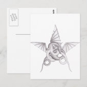 Dragon Pentagram Postkarte (Vorne/Hinten)