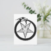 Dragon Pentagram Postkarte (Stehend Vorderseite)