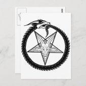 Dragon Pentagram Postkarte (Vorne/Hinten)