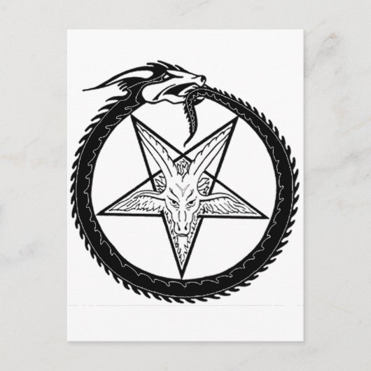 Dragon Pentagram Postkarte (Vorderseite)