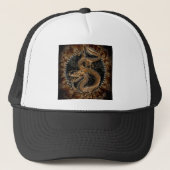 Dragon Pentagram Truckerkappe (Vorderseite)