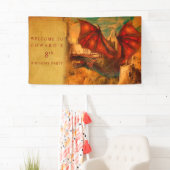 Dragon Personalisiert Birthday Party Banner (Insitu)