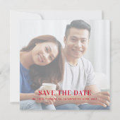 Dragon-Phoenix-Chinesisches Foto Save the Date Einladung (Rückseite)