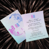 Dragon-Phoenix Double Xi Wedding & Gender Reveal Einladung
