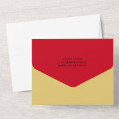 ©Dragon-Phoenix Red Gold Chinese Wedding All In One Einladung (Rückseite)