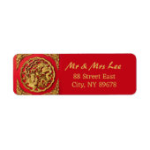 Dragon Phoenix Red Gold Chinesisches Hochzeitspaar (Vorne)