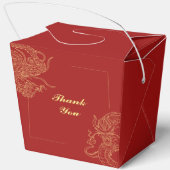 Dragon Phoenix Traditionelles Rotes Chinesisches H Geschenkschachtel (Rückseite)