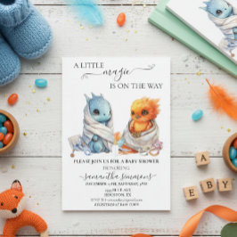 Dragon Phoenix Twins Magische Mythologie Kinderdus Einladung