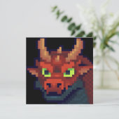 Dragon pixel art karte (Stehend Vorderseite)