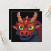 Dragon pixel art karte (Vorderseite/Rückseite Beispiel)