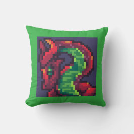Dragon, Pixel Art, pixelart Kissen