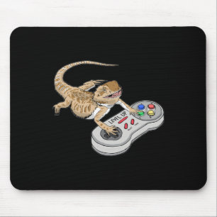 Dragon Playing Video Game Reptiles Pagona Gamer Mousepad