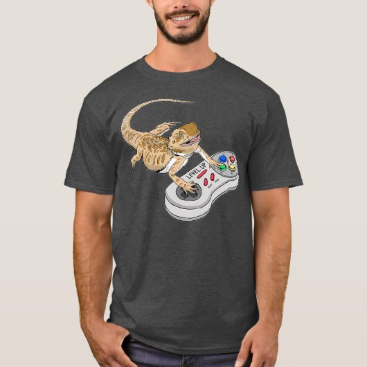 Dragon Playing Video Game Reptiles T-Shirt (Vorderseite)