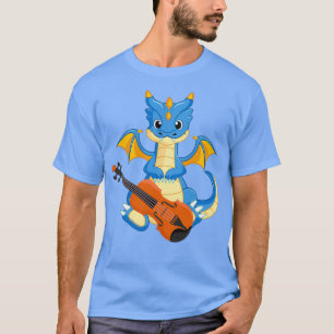 Dragon Playing Violine Funny Good Dragon Violin Lo T-Shirt
