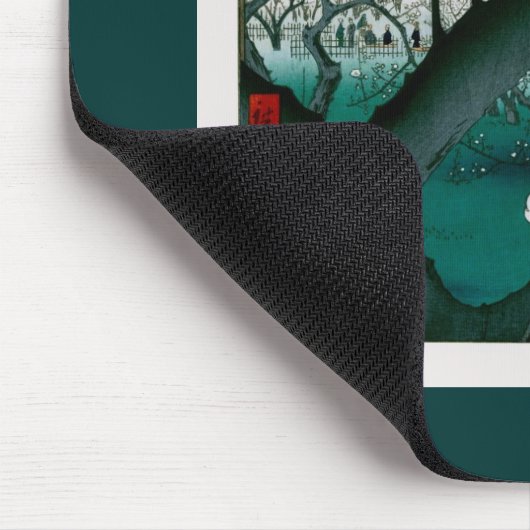 Dragon Plum, Kameido Hiroshige Kunst Mousepad (Ecke)