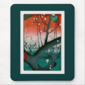Dragon Plum, Kameido Hiroshige Kunst Mousepad (Vorne)