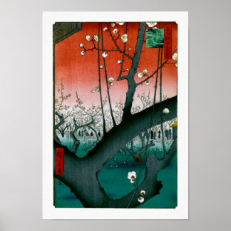 Dragon Plum, Kameido Hiroshige Kunst Poster