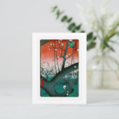 Dragon Plum, Kameido Hiroshige Kunst Postkarte (Stehend Vorderseite)