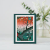 Dragon Plum, Kameido Hiroshige Kunst Postkarte (Stehend Vorderseite)