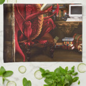 Dragon Podcast Library Geschirrtuch (Gefaltet)