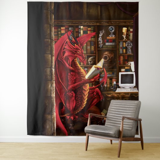 Dragon Podcast Library Wandteppich (Beispiel)