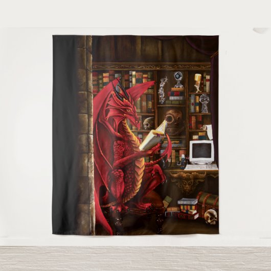 Dragon Podcast Library Wandteppich (Vorderseite)