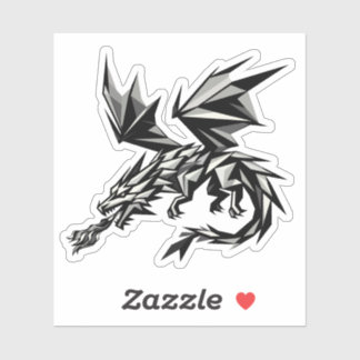 Dragón poligonal aufkleber